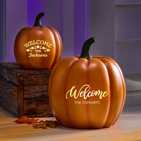 Light-Up Welcome Pumpkin Collection