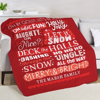 Merry Sayings Plush Blanket