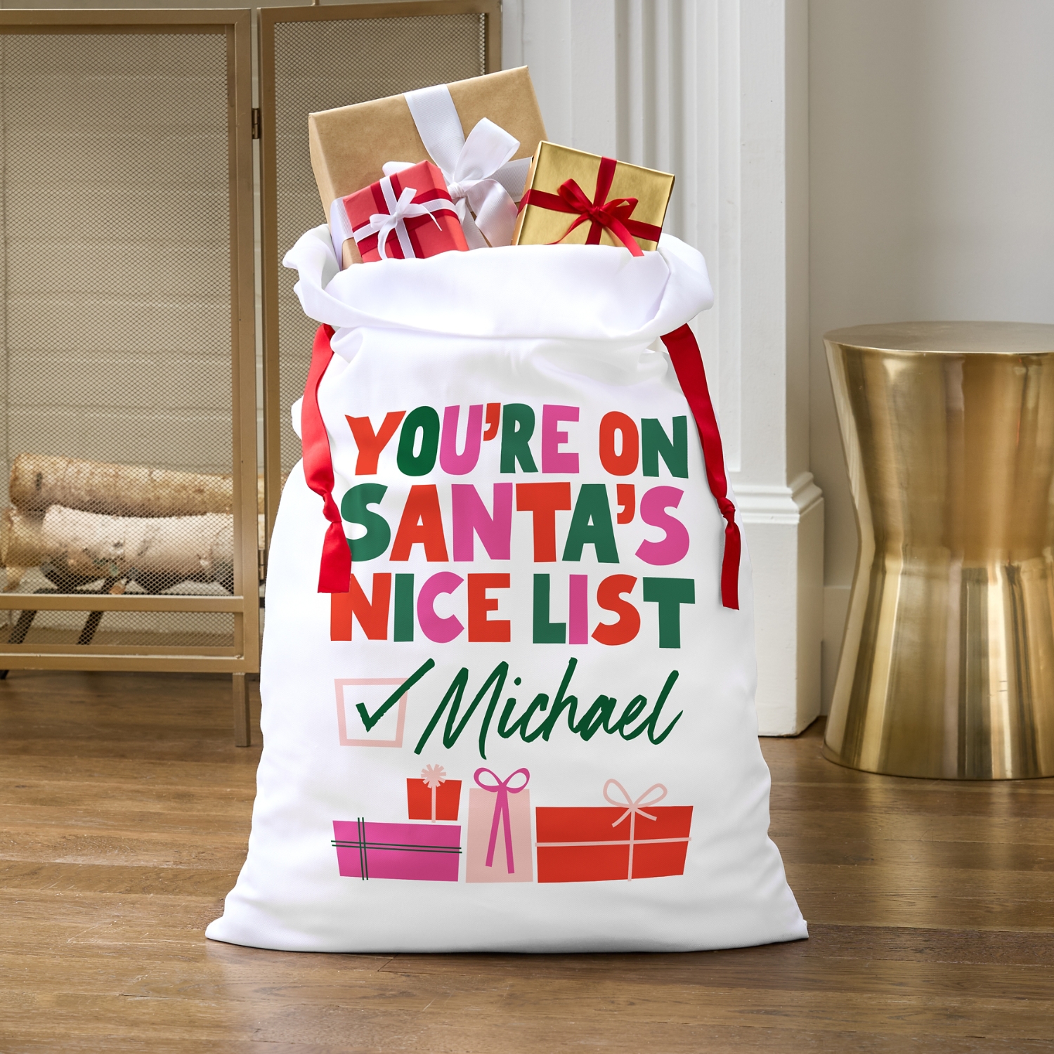 North Pole's Nice List Oversized Gift Bag