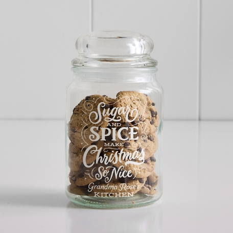 Sugar and Spice Glass Treat Jar