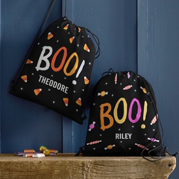 Boo! Candy Drawstring Treat Bag