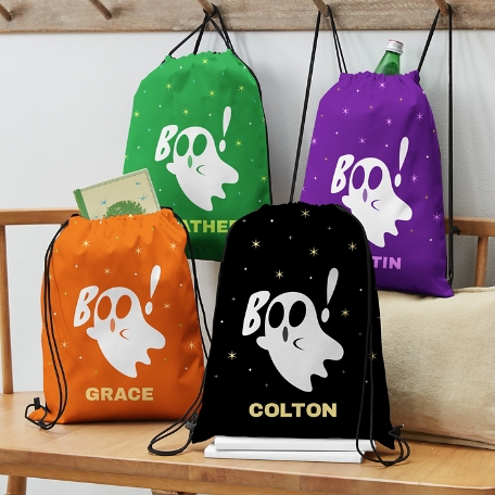 Boo! Ghost Drawstring Treat Bag