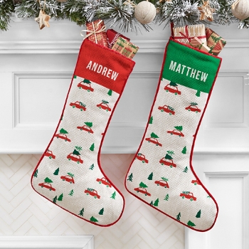 Christmas Cars Stocking
