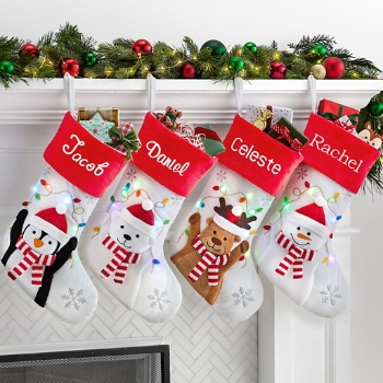 Very Merry Light-Up Character Stocking