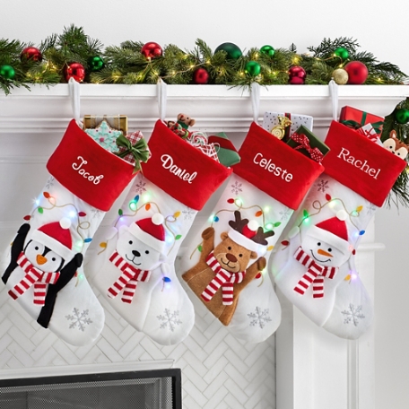 Festive Light-Up Character Stocking