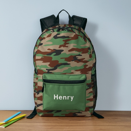 Camouflage Print Backpack