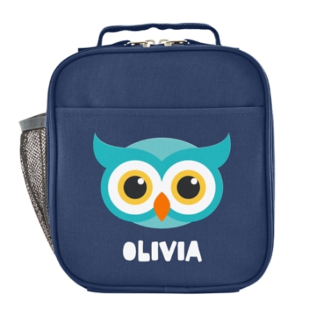 Cheerful Animals Lunch Box - Navy - Owl