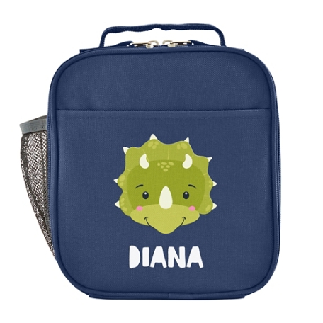 Cheerful Animals Lunch Box - Navy - Dinosaur