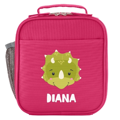 Cheerful Animals Lunch Box - Pink - Dinosaur