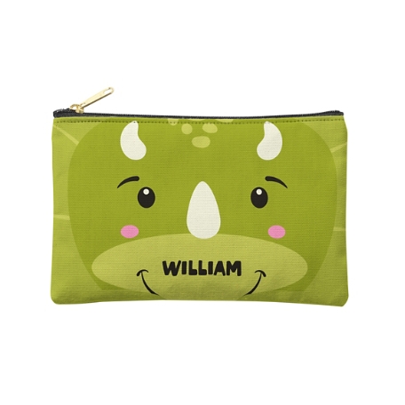 Cheerful Animals Zipper Pouch - Small - Dinosaur