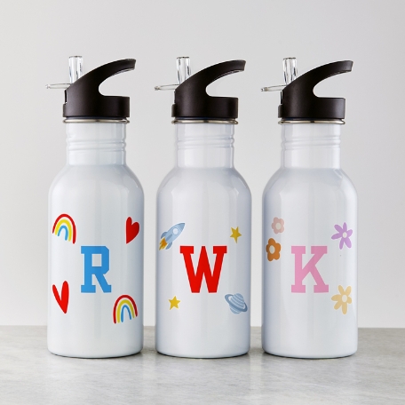 Decal + Monogram Water Bottle
