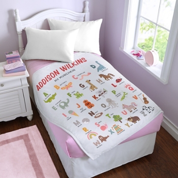 Alphabet Fun Plush Blanket