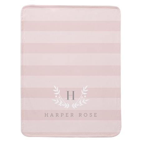 Monogram Crest Plush Blanket - Pink - Extra Large