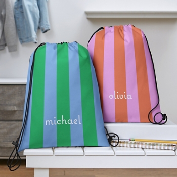 Prepster Stripe Drawstring Bag