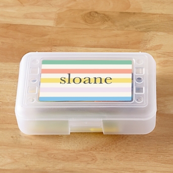 Blush Stripes Pencil Case