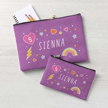 Sparkling Hearts Zipper Pouch