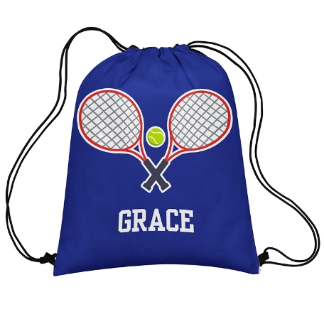 Sports Champ Drawstring Bag - Blue - Tennis