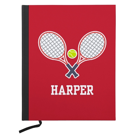 Sports Champ Notebook - Red - Tennis