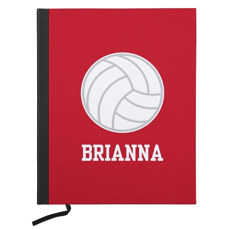 Sports Champ Notebook - Red -  Volleyball