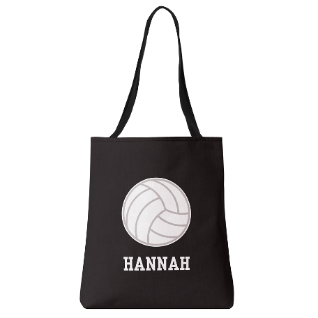 Sports Champ Tote Bag - Black - Volleyball