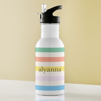 Blush Stripes Water Bottle