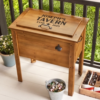 Backyard Tavern Outdoor Wooden Cooler