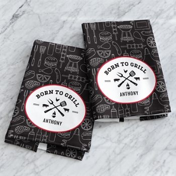 Born To Grill Kitchen Towel