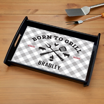 Born To Grill Wood Tray