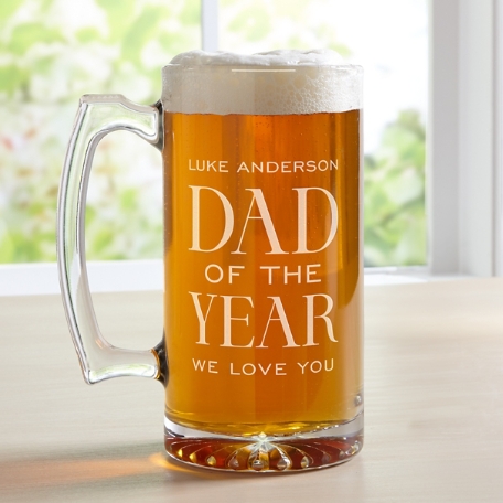 Dad of the Year Oversized Beer Mug