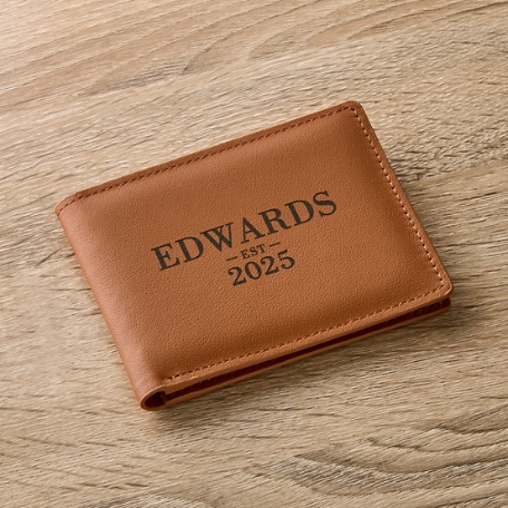 Family Name Anti-Theft Leather Wallet