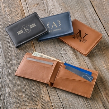 Monogram Anti-Theft Leather Wallet