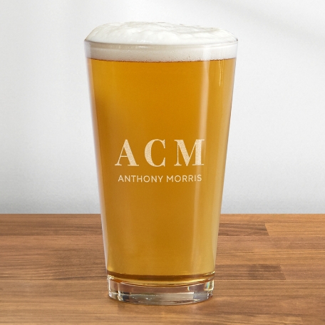 Monogram/Name Engraved Pint Glass