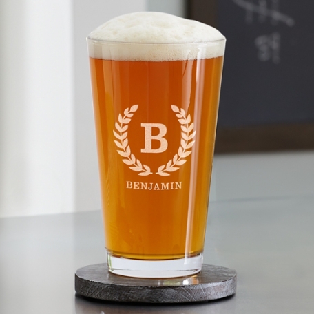 Name & Initial Engraved Pint Glass