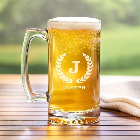 Name & Initial Oversized Beer Mug