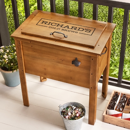 Refreshment Station Outdoor Wooden Cooler