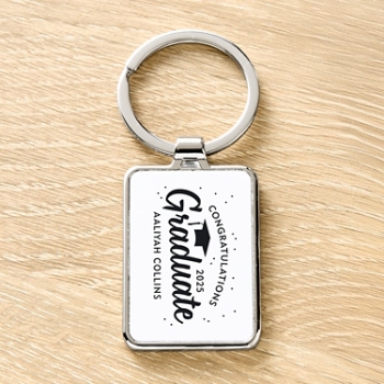 Time to Celebrate Graduation Rectangle Keychain