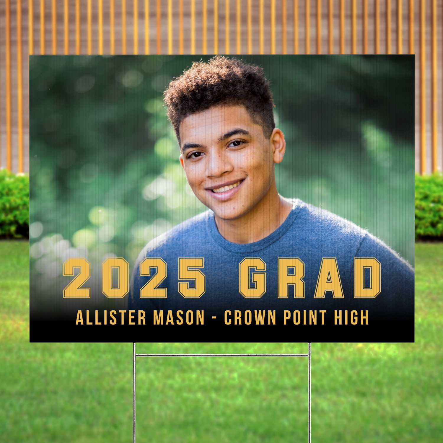 Varsity Spirit Graduation Photo Yard Sign - 2 Sided