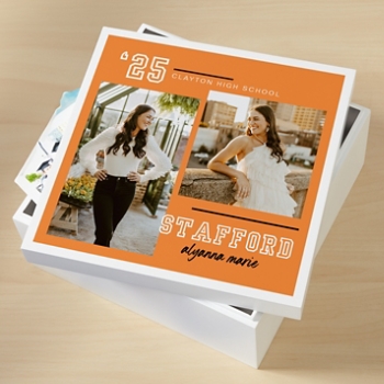Varsity Year Graduation Photo Keepsake Box