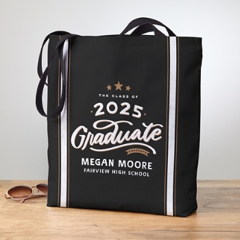 Vintage Style Graduation Tote Bag