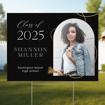 Focused on Success Graduation Photo Yard Sign