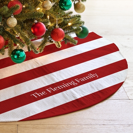 Bold Stripes Quilted Tree Skirt