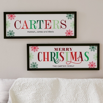 Colorful Snowflakes Canvas