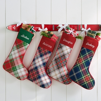 Fun and Festive Plaid Christmas Stocking