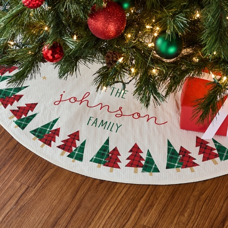 Plaid Forest Quilted Tree Skirt