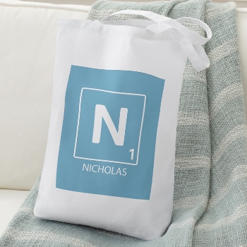 Scrabble® Initial with Name Tote Bag