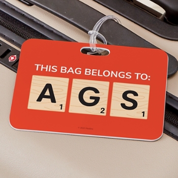 Scrabble® Tiles Initials Luggage Tag