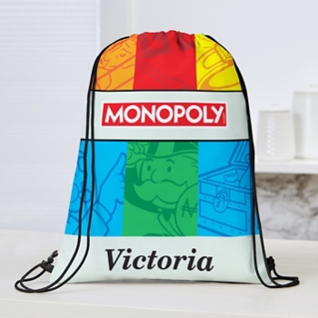 Monopoly Color Blocked Icons Drawstring Bag