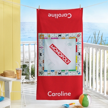 Monopoly Game Board Beach Towel