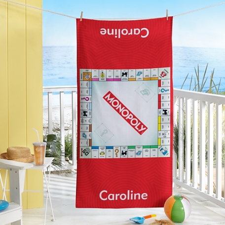 Monopoly Game Board Beach Towel