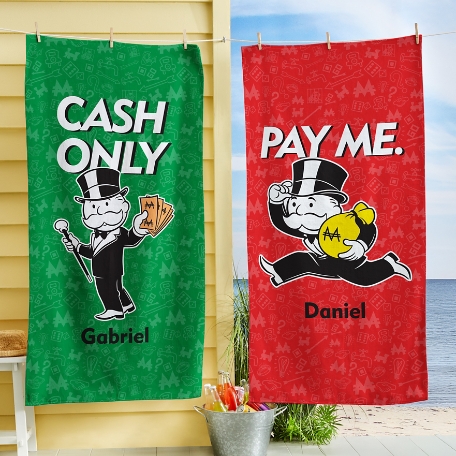 Mr. Monopoly Character Beach Towel